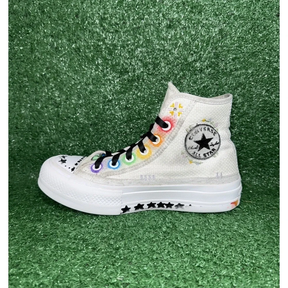 Converse CT All Star Lift Women Size 6.5 Multicolor Floral Platform Shoe Sneaker